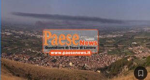 PASTORANO – Bruciano le ecoballe alla Gesia, Arpac avvia monitoraggio dei veleni sprigionati (il video)