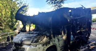 SAN GREGORIO MATESE – Camper a fuoco brucia anche i boschi del Matese:  indagano i carabinieri