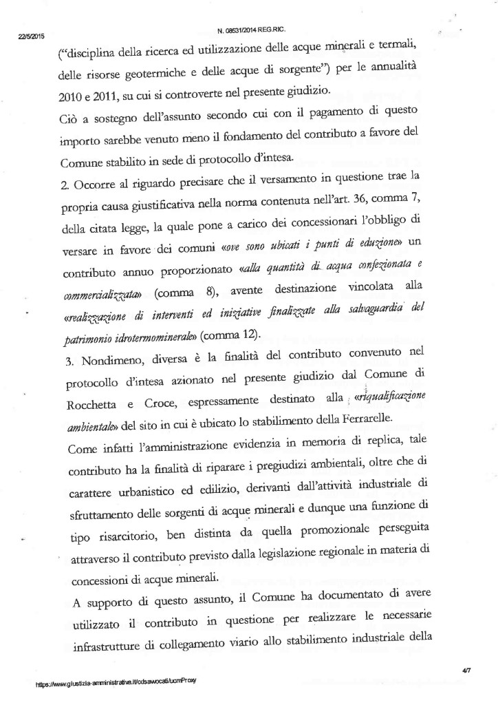 Consiglio_di_Stato_-_sentenza_nr_02574_2015_-_Comune_Rocchetta_e_Croce_contro_Ferrarelle_SpA_Pagina_4